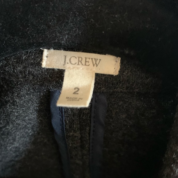 J. Crew Dark Charcoal Gray 100% Wool Women’s Button Front Blazer Size 2 EUC - Picture 5 of 7